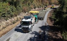 Korugöl Tabiat Parkı güzergahında yol yapım çalışmaları sürüyor