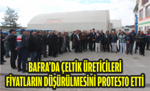 Bafra’da çeltik üreticileri fiyatların düşürülmesini protesto etti