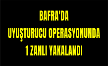 Bafra'da uyuşturucu operasyonunda 1 zanlı yakalandı