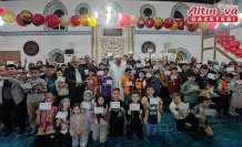 Çorum'da, ramazan ayı boyunca teravih namazına giden 293 çocuk ödüllendirildi
