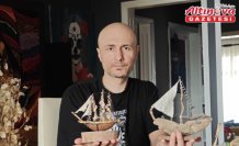 Yakakent'te görsel sanatlar öğretmeni, doğal malzemeleri sanat eserlerine dönüştürüyor