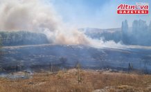 Çorum'da yangın sonucu 160 dönüm arazi ile 3 ev zarar gördü