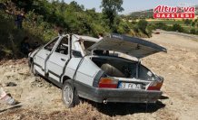 Amasya'da şarampole devrilen otomobildeki 4 kişi yaralandı