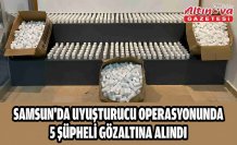 Samsun'da uyuşturucu operasyonunda 5 şüpheli gözaltına alındı