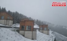 Giresun'da Kümbet Yaylası'na kar yağdı