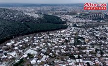 İstanbul'un Aydos Ormanı'ndaki kar havadan görüntülendi