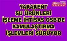 Yakakent Su Ürünleri İşleme İhtisas OSB'de kamulaştırma işlemleri sürüyor