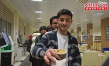 Gümüşhane'de üniversite öğrencilerine “herle“ ikram edildi