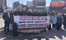 Zonguldak'ta ABD ve İsrail'in İran'a yönelik saldırıları protesto edildi