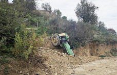 Samsun'da şarampole düşen traktörün sürücüsü ağır yaralandı