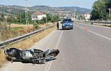 Alaçam'da devrilen motosikletin sürücüsü öldü