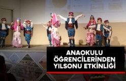 Samsun`un Bafra ilçesinde anaokulu öğrencilerinden yılsonu etkinliği