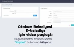 Atakum Belediyesi E-belediye için video paylaştı