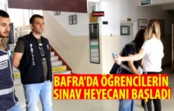 BAFRA'DA ÖĞRENCİLERİN SINAV HEYECANI BAŞLADI