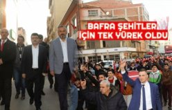 BAFRA ŞEHİTLER İÇİN TEK YÜREK OLDU