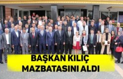 Başkan Kılıç Mazbatasını Aldı