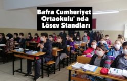 Bafra Cumhuriyet Ortaokulu' nda Lösev Standları