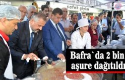 Bafra`da 2 bin aşure dağıtıldı