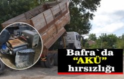 Bafra`da akü hırsızlığı