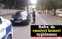 Bafra`da "emniyet kemeri" uygulaması