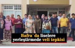 Bafra`da liselere yerleştirmede veli tepkisi