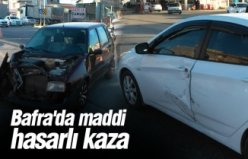 Bafra'da maddi hasarlı kaza