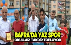 Bafra`da yaz spor okulları takdir topluyor