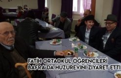 Fatih Ortaokul öğrencileri Bafra’da Huzurevini ziyaret etti