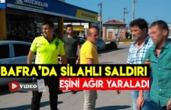 Samsun’un Bafra ilçesinde bir kişi tartıştığı eşini tüfek ile vurarak ağır yaraladı.