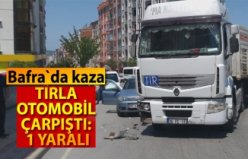 TIRLA OTOMOBİL ÇARPIŞTI:  1 YARALI