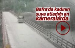 Bafra'da suya atlayan kadının görüntüleri ortaya çıktı