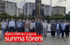 Bafra CHP’den çelenk sunma töreni