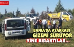 BAFRA'DA AYAKKABI GİZEMİ SÜRÜYOR