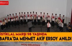 BAFRA`DA MEHMET AKİF ERSOY ANILDI