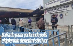 Bafra’da pazaryerlerinde polis ekiplerinin denetimi sürüyor