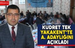 Kudret Tek A. Adaylığını açıkladı