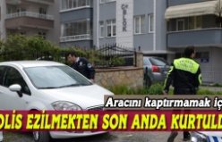 Bafra`da polis kovalamacası