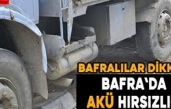 Bafra`da Akü Hırsızlığı