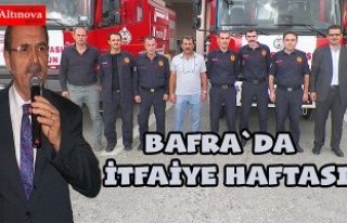 BAFRA'DA İTFAİYE HAFTASI KUTLANDI