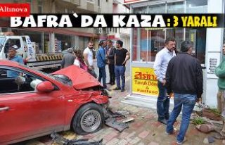 Bafra`da kaza: 3 yaralı