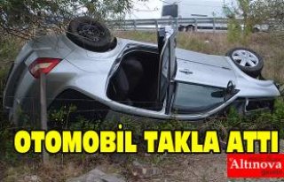 OTOMOBİL TAKLA ATTI