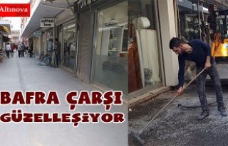 BAFRA ÇARŞI GÜZELLEŞİYOR