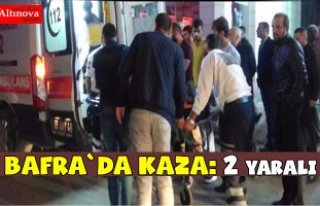 Bafra`da trafik kazası: 2 yaralı