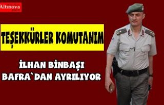 İlhan Binbaşı Bafra`dan ayrılıyor