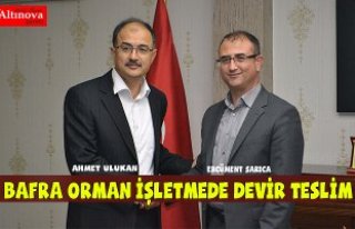 Orman İşletme Müdürlüğü`nde devir teslim töreni