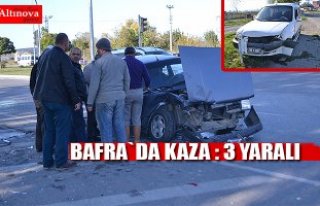 Bafra`da kaza: 3 yaralı