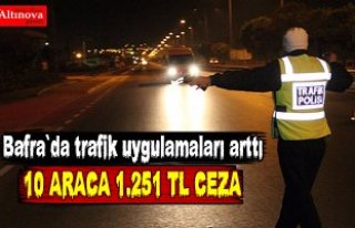 Bafra`da trafik uygulamasında artış