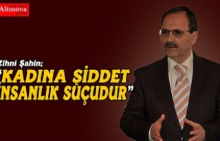 BAŞKAN ŞAHİN: KADINA ŞİDDET İNSANLIK SUÇUDUR