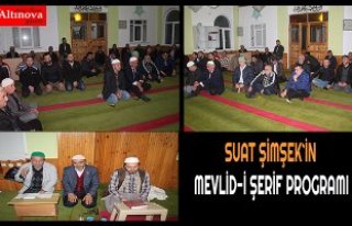 Suat Şimşek`in mevlid-i şerif programı