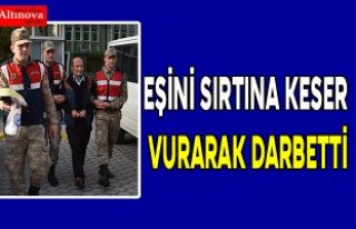 Tartıştığı eşini keserle darbettiği iddiası